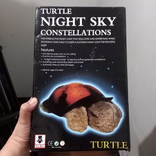 Turtle night light constellation projector