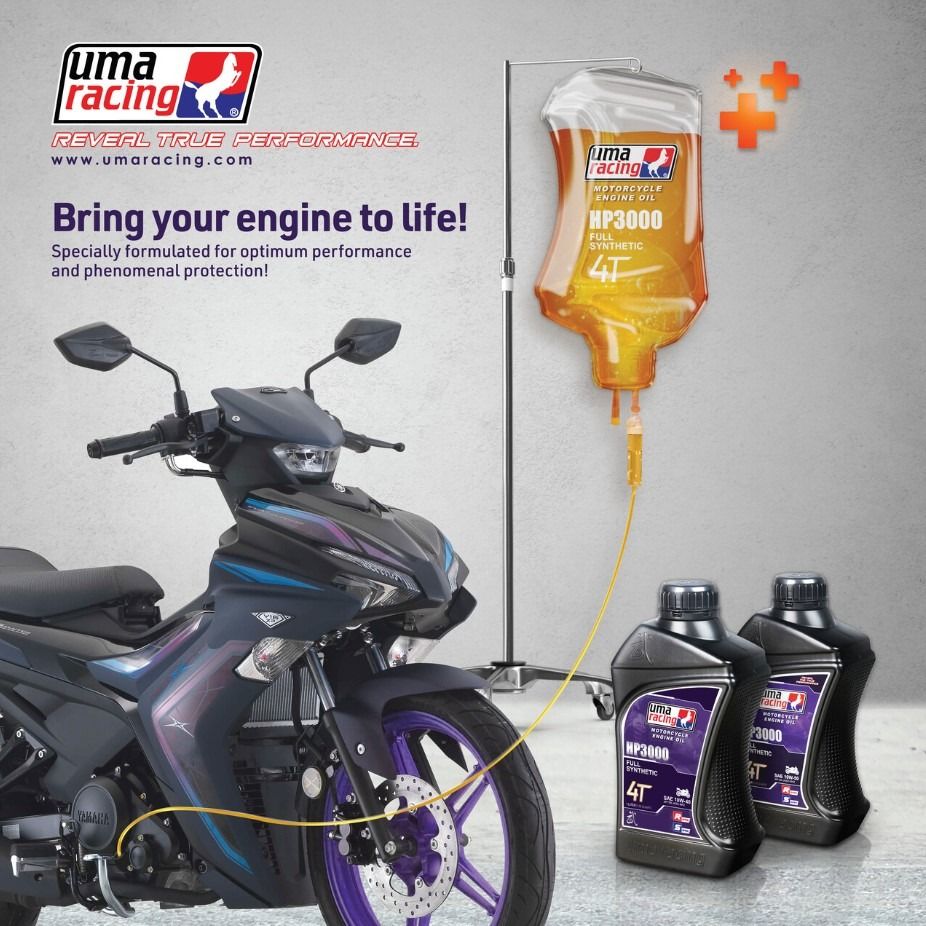 Uma Racing 4T Engine Oil Full Synthetic HP3000 10W50 FOR ALL MOTORCYCLE