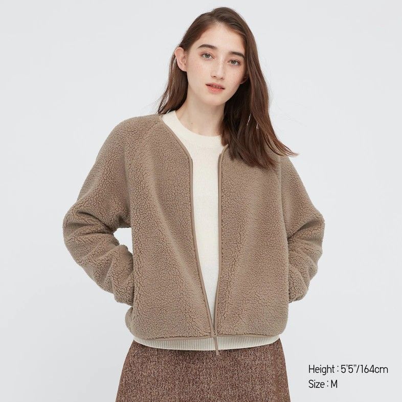 Uniqlo fleece cardigan hotsell