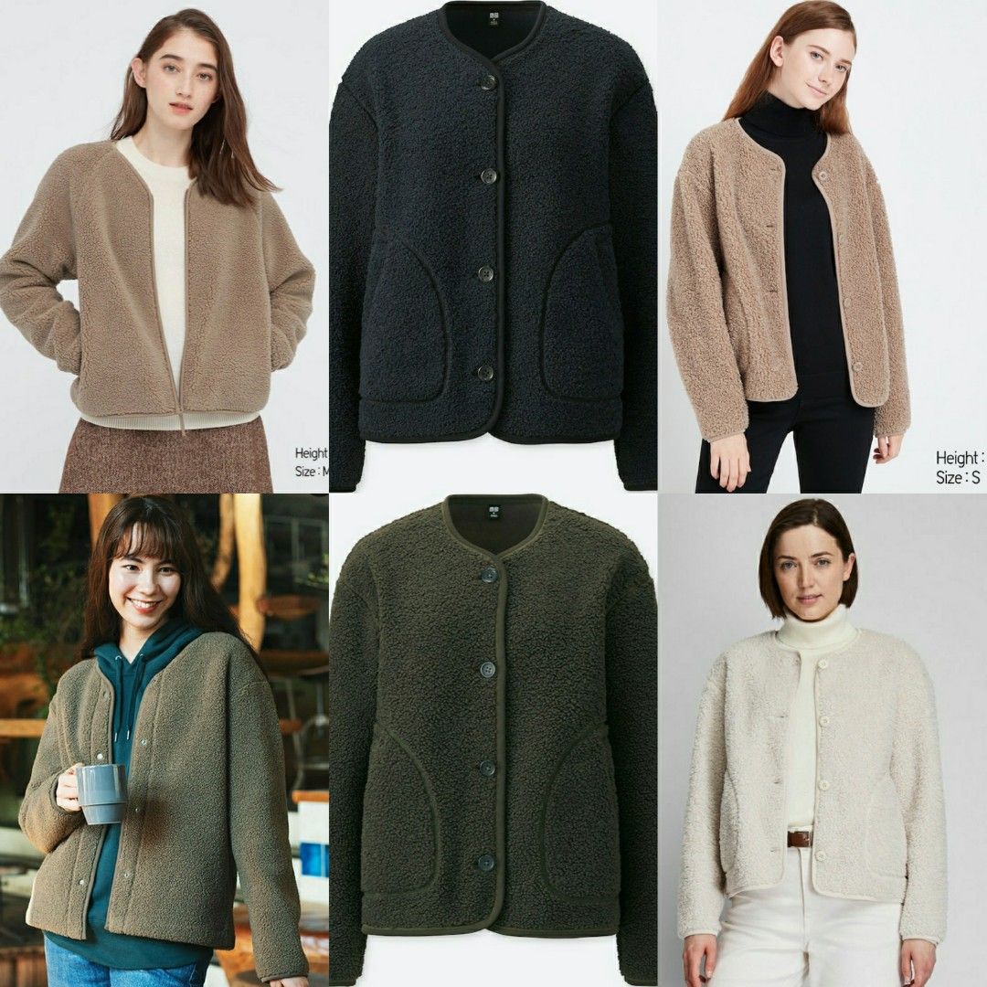 UNIQLO WOMEN PILE LINED FLEECE CARDIGAN Women s Fashion Coats