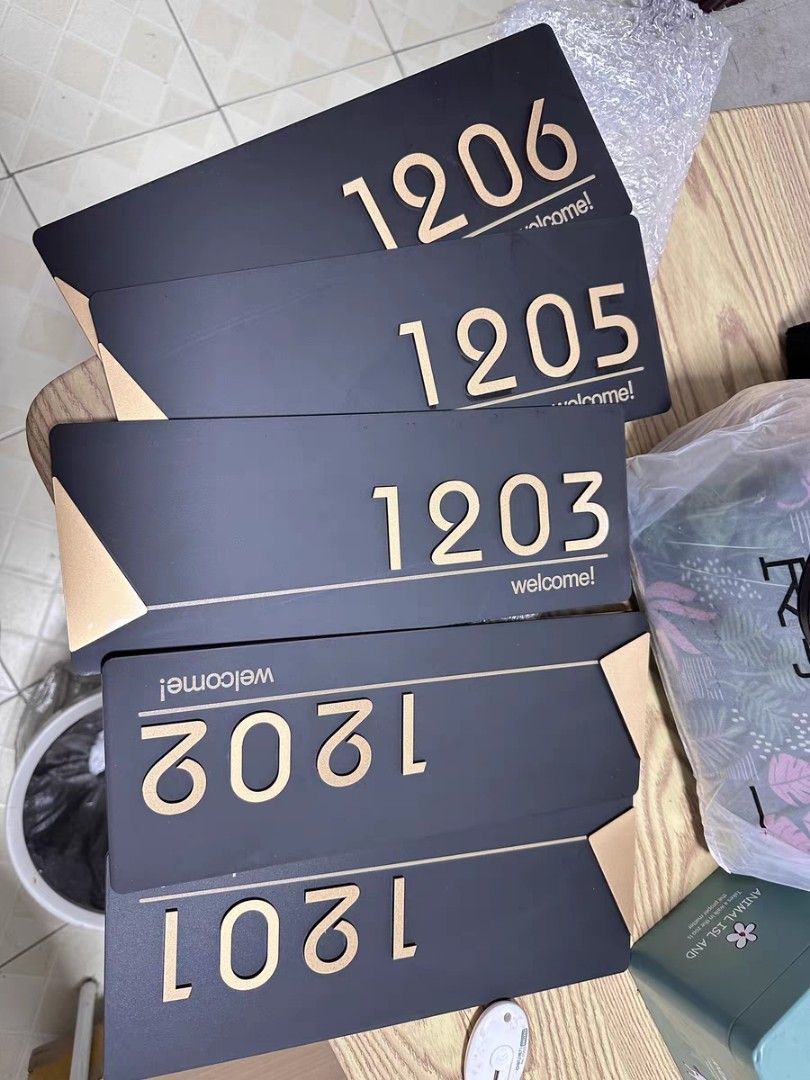 Customised Unit Sign Customised door sign/unit number signage ...