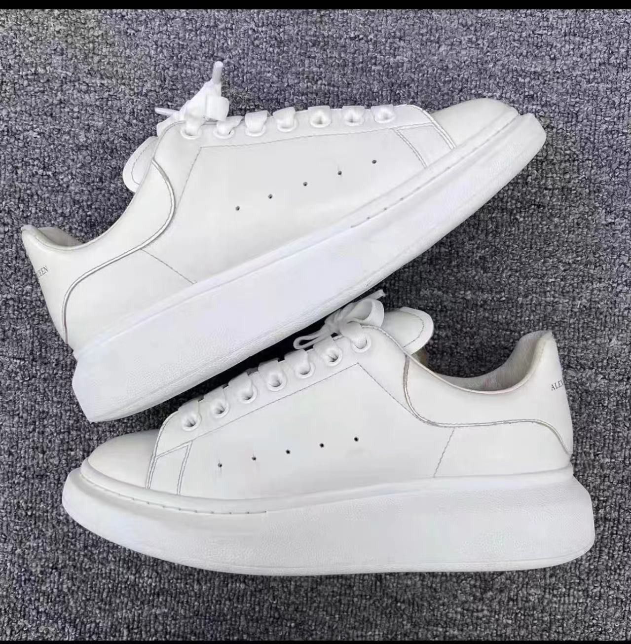 Alexander mcqueen white and gold cheap