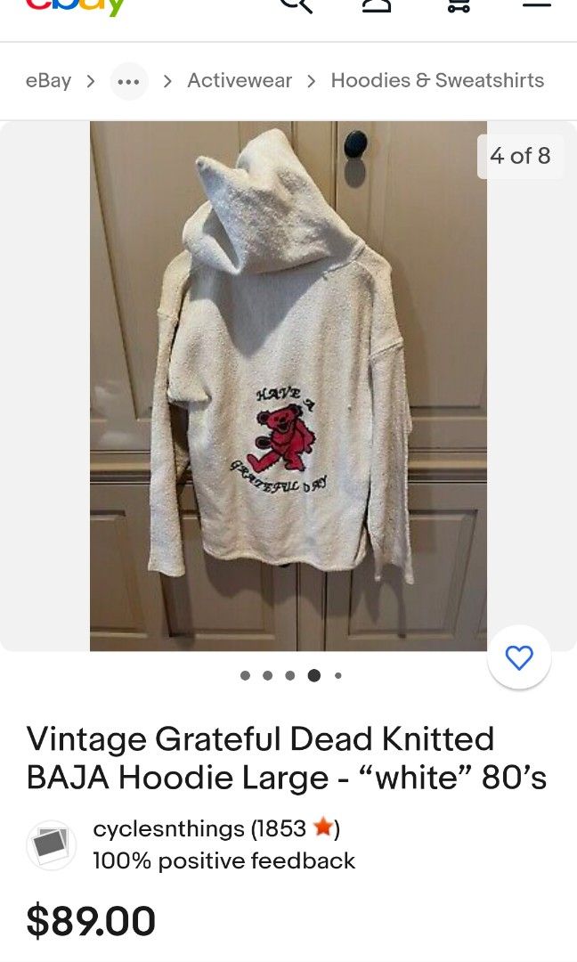 Vintage 80 s Grateful Dead BAJA Hoodie