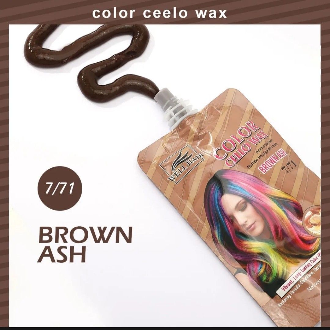 Well Hair Color Cello Wax Washable Fashion Hair Color, Beauty