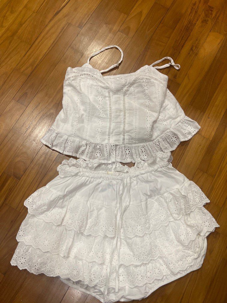White Lace Short Set main image 1