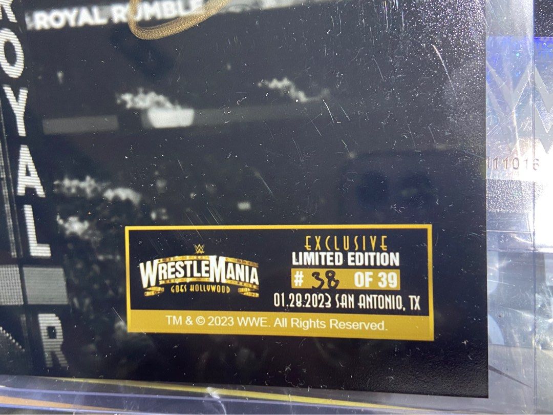 WWE Wrestlemania Cody Rhodes signed auto autograph photo /39 , Mattel