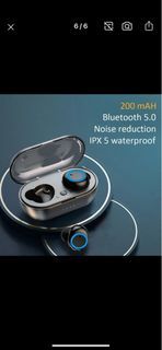 (Left side faulty) Y50 Bluetooth Earphone Outdoor Sports Wireless Headset 5.0 With Charging Bin Power Display Touch Control Headphone Earbuds