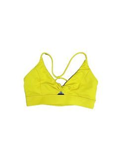 Yellow V neck Sports Bra