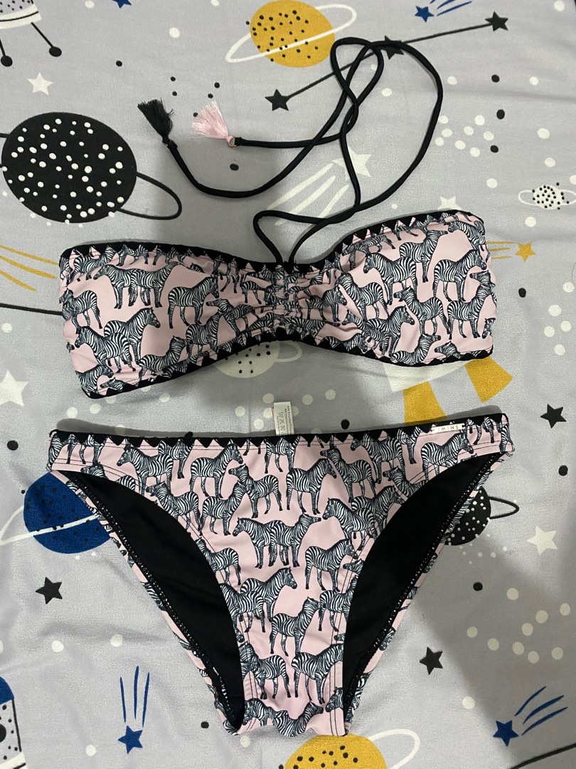Zebra print underwire bikini set main image 1