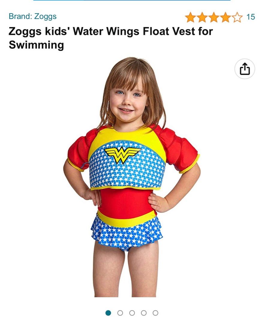 Zoggs kids water wings float vest for swimming on Carousell