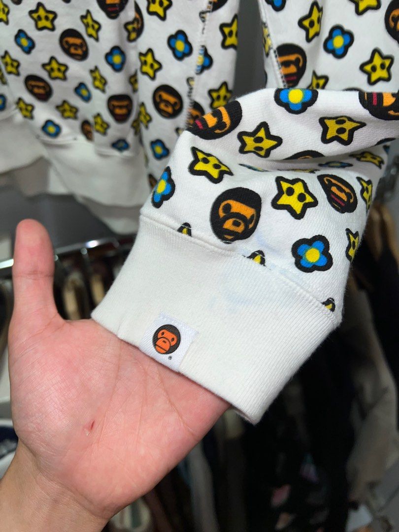 2007 Bape BabyMilo Monogram Full Zip Hoodie Men s Fashion Coats Jackets and Outerwear on Carousell