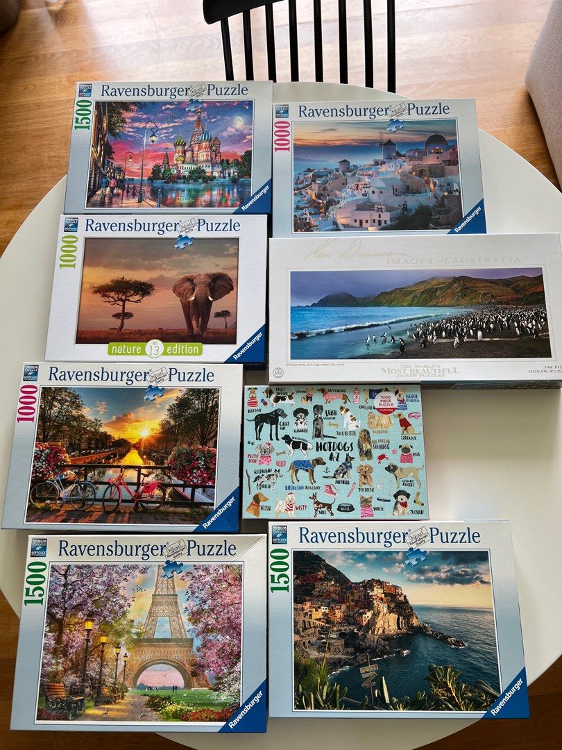 8 x Jigsaw Puzzles 1000/1500 pieces, Hobbies & Toys, Toys & Games on