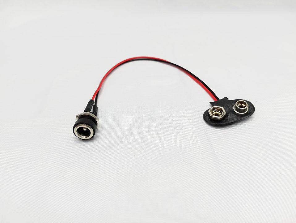 9V BATTERY SNAP CONNECTOR to DC POWER SOCKET FEMALE, BEST FOR LED STRIP