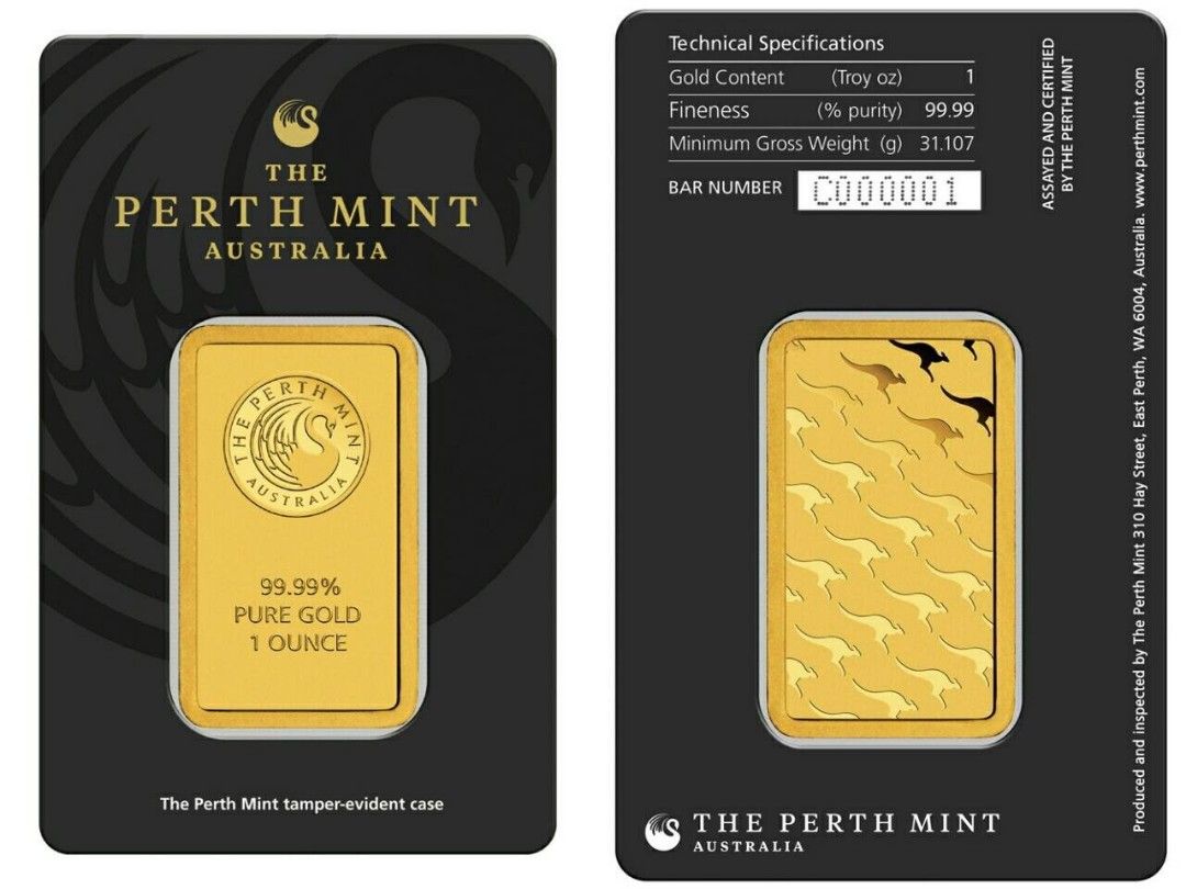 澳洲天鵝黃金金條一盎司～單枚價，純金，黃金，天鵝金條，金條，黃金金條，金幣，幣～澳洲天鵝純金金條1oz