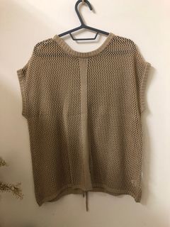 網格背心罩衫