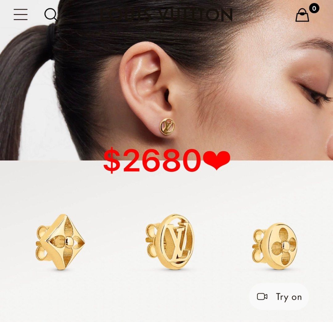 Louis Vuitton MONOGRAM Crazy in lock earrings set (M00395)