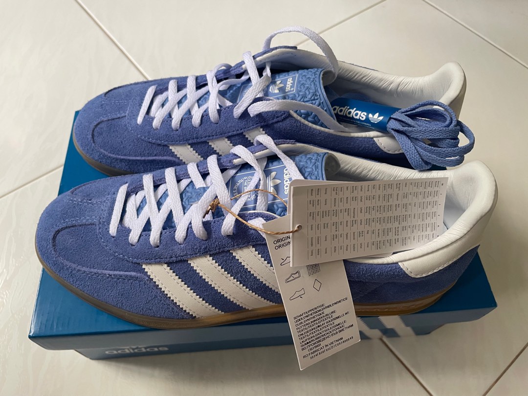 Adidas Gazelle Indoor Blue Fusion Gum, Men's Fashion, Footwear ...