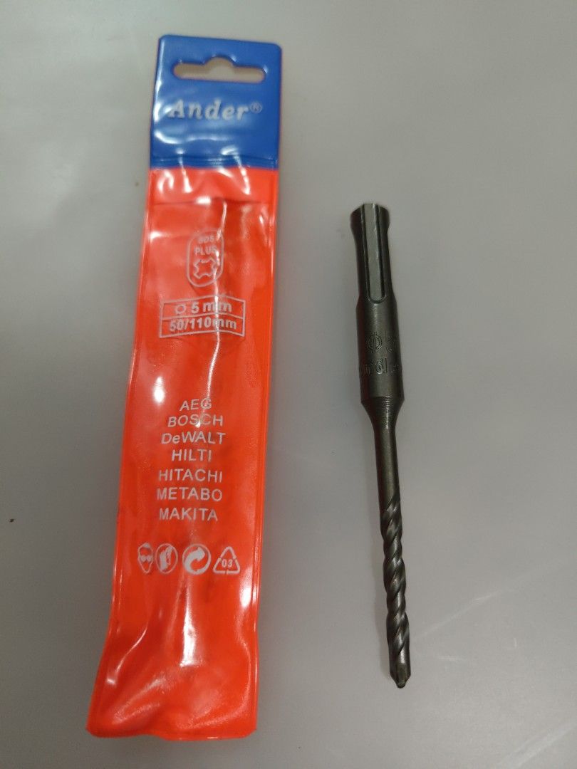 Ander SDS Plus Concrete Drill Bit 5mm x 110mm, Furniture & Home Living