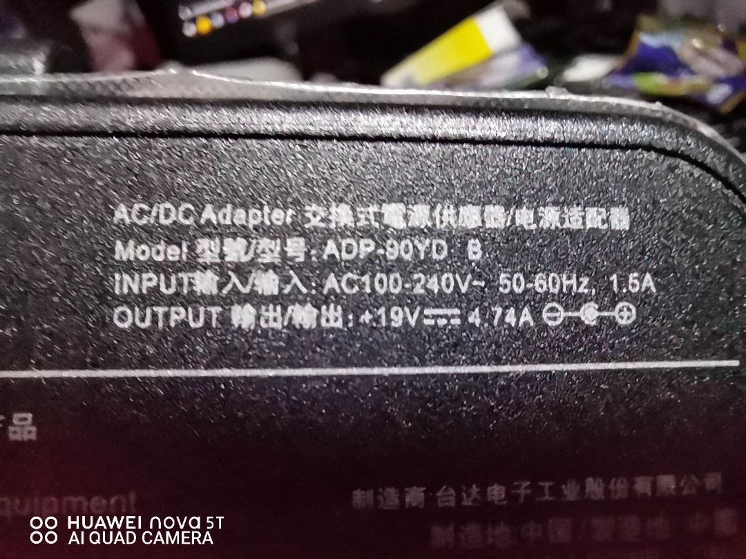 Asus Laptop power brick ADP-90YD B model (Category: Chargers) located in Manila. Submitted by ultimatecoordinatorkira (Listing ID 1228002642, Image 1). Description: For sale, ASUS charger. Input : 100 -240V 50-60Hz, 1.5a Output: +19v, 4.74A (see the pic for details) Compatibility is buyers responsibility. The price is still negotiable. .