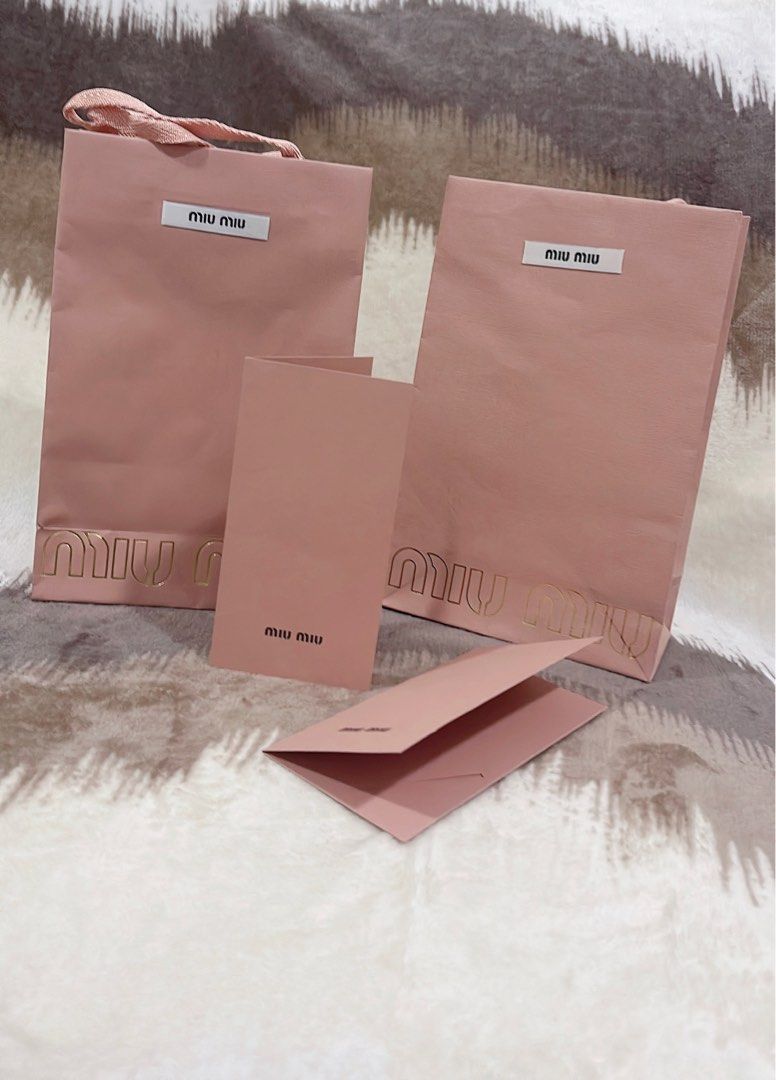 Authentic Miu Miu Paper Bag with Card holder KEMASRAYA