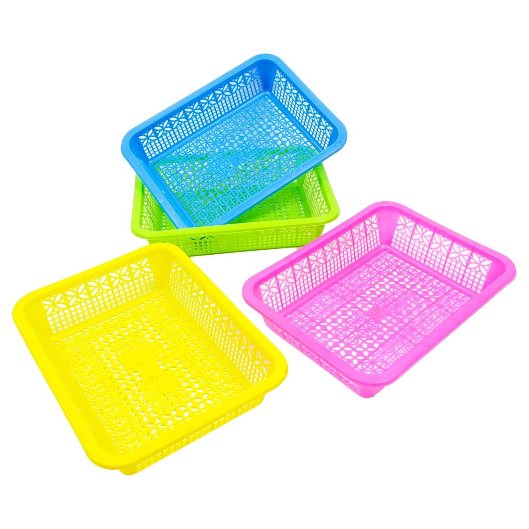 Basket Tray Multipurpose Colored SMALL Rectangle Storage Trays Organizer (Category: Storage Boxes & Baskets) located in Caloocan City. Submitted by 3hctrading (Listing ID 1227947030, Image 1). Description: Plastic Basket Tray SKU: A6899 ITEM #TH023 Features ✦ Sold per piece ✦ 100% Brand new and high quality ✦ Useful in many places around the home, such as kitchen, home office, or garage. ✦ Great organizer for small tools in the workshop ✦ Excelle