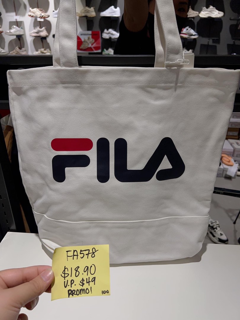 BNIB Fila Canvas Tote Bag In White