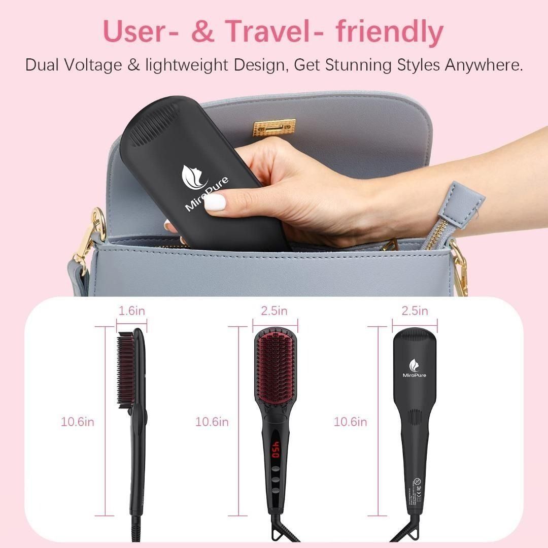 Miropure hair deals straightener brush review