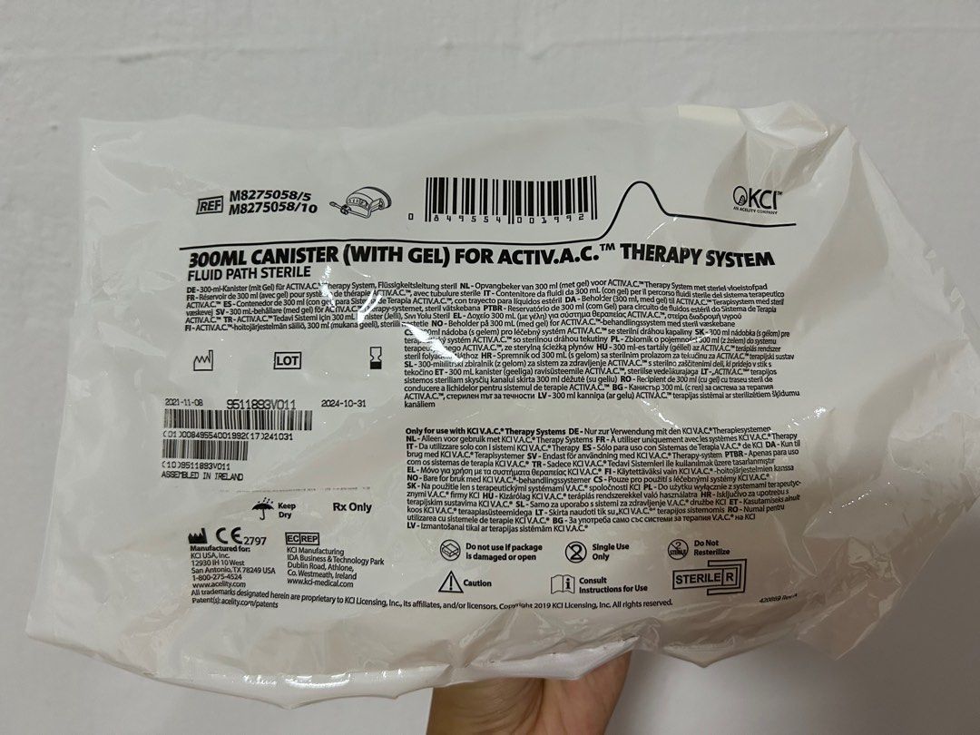 Canister for ActiV.A.C Therapy System, Health & Nutrition, Medical