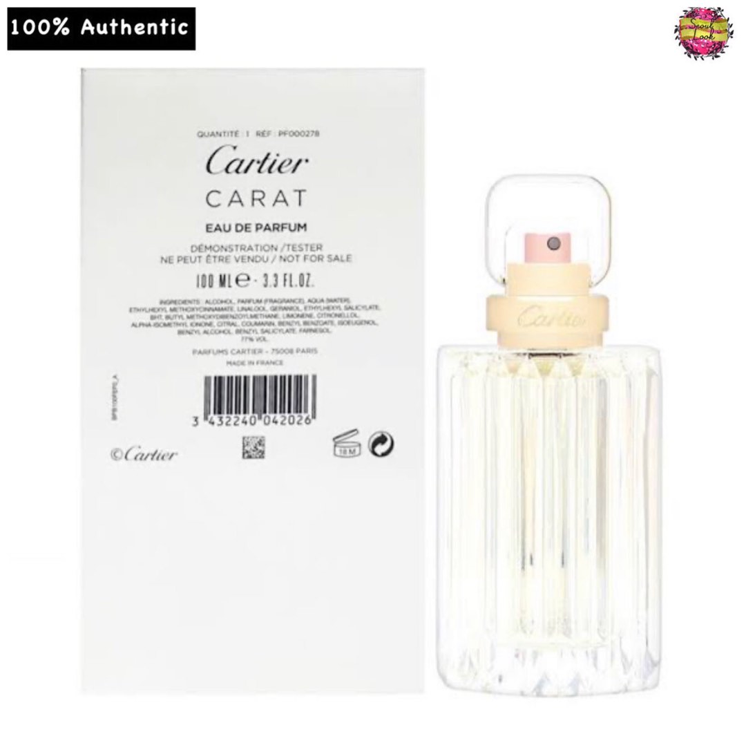 Cartier Carat EDP 100ml for Women Tester Beauty Personal Care