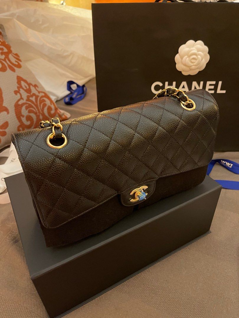 BRAND NEW Chanel Small Classic Flap Bag in Black Caviar with GHW