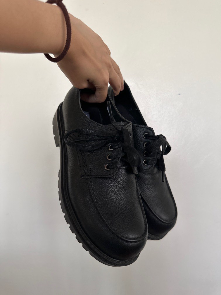 Chunky Black Leather Shoes 1682147591 506e03b9 