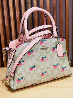 Coach Tan Strawberry Signature Mini Sierra Satchel