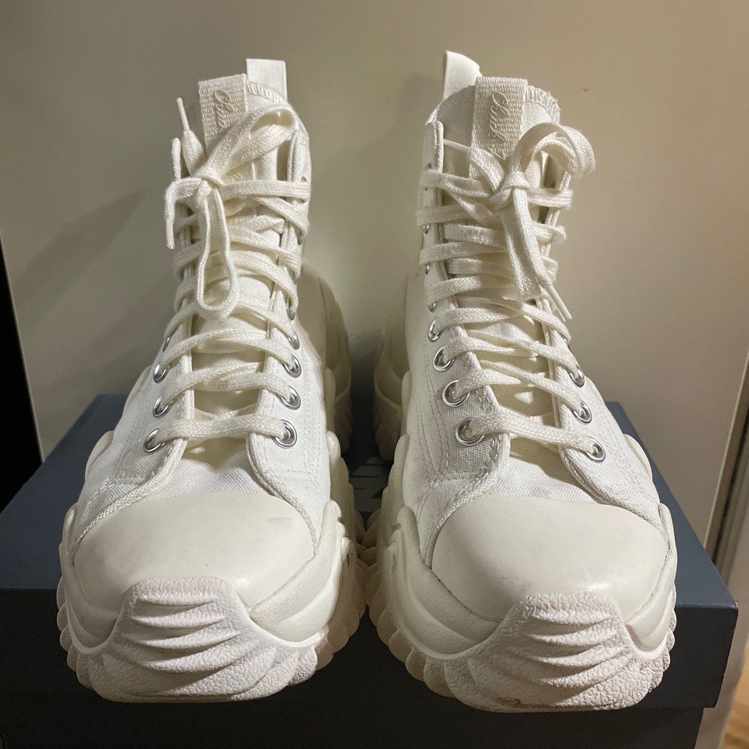 Converse Run star motion 厚底 高筒 白色 全白色 24.5cm 高筒帆布鞋