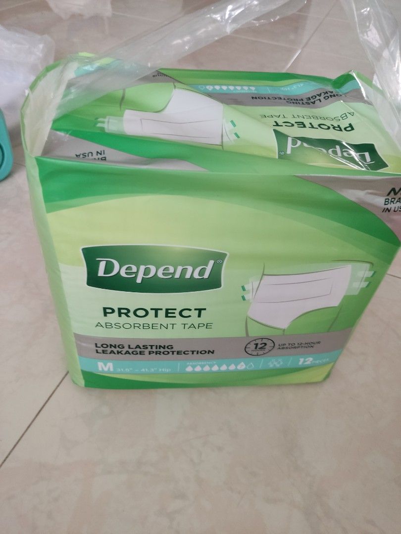 Depend Adult Diapers M size, Health & Nutrition, Assistive