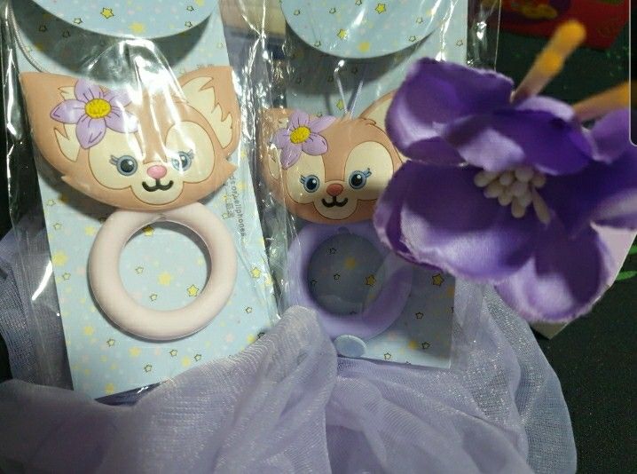 Disney Pink Fox Ring Holder Bag Charm Mobile Antidrop Lanyard