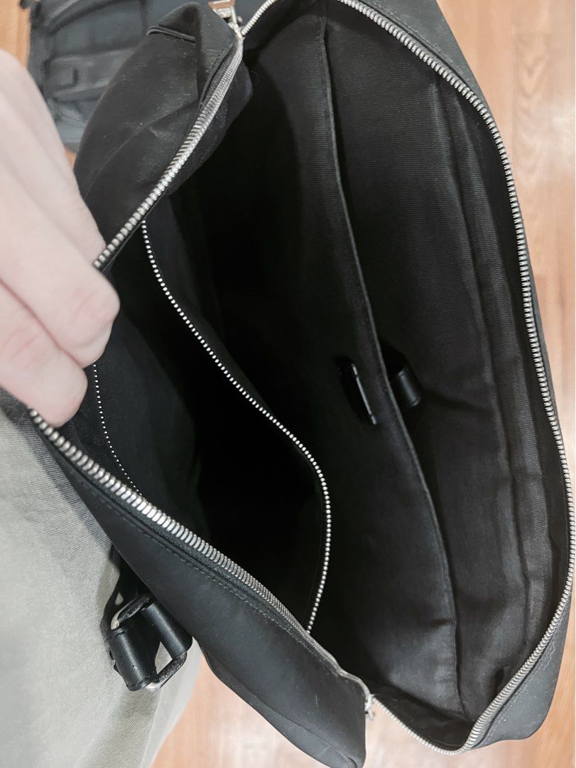 DOLCE GABBANA Nylon Leather Laptop Bag Briefcase with Pockets