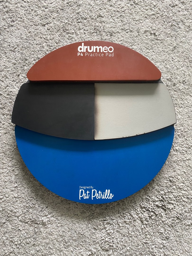 Drum practice pad (Drumeo P4), Hobbies & Toys, Music & Media, Music