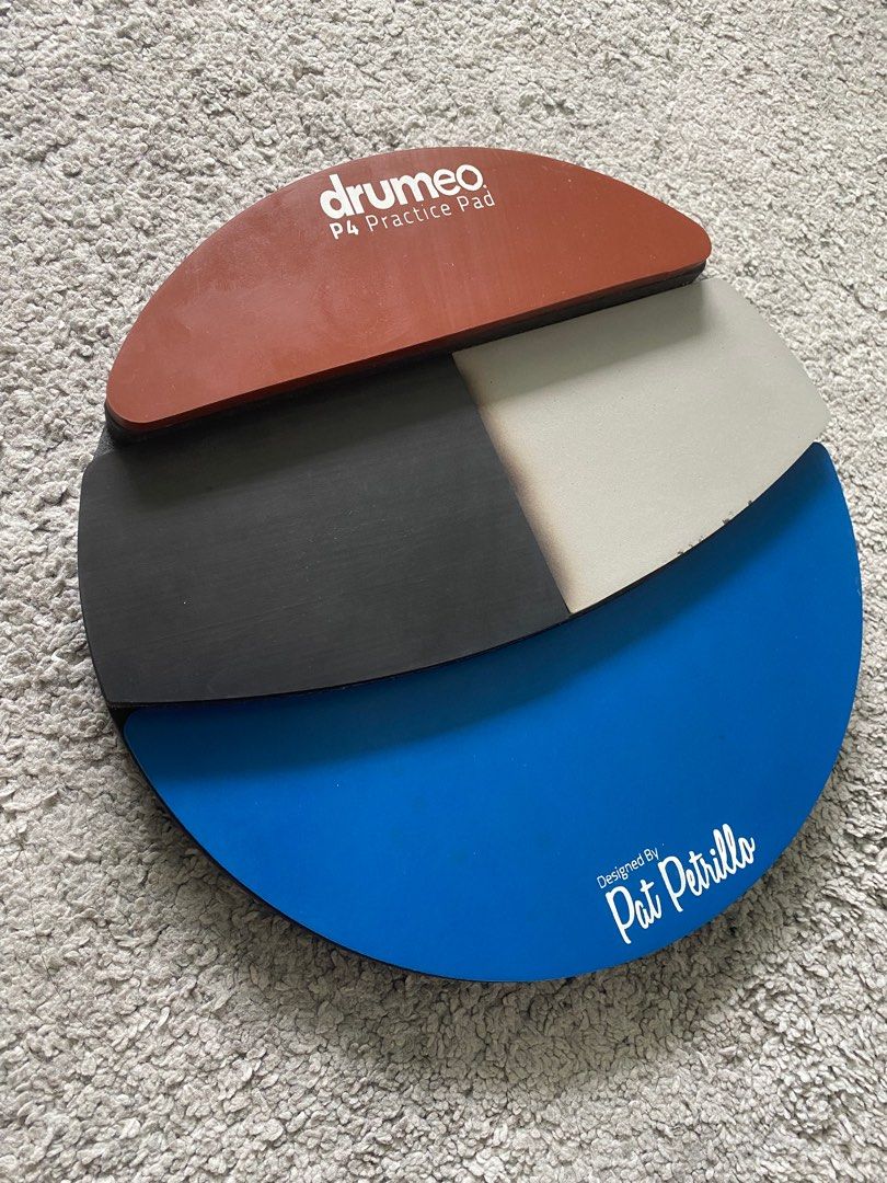 Drum practice pad (Drumeo P4), Hobbies & Toys, Music & Media, Music
