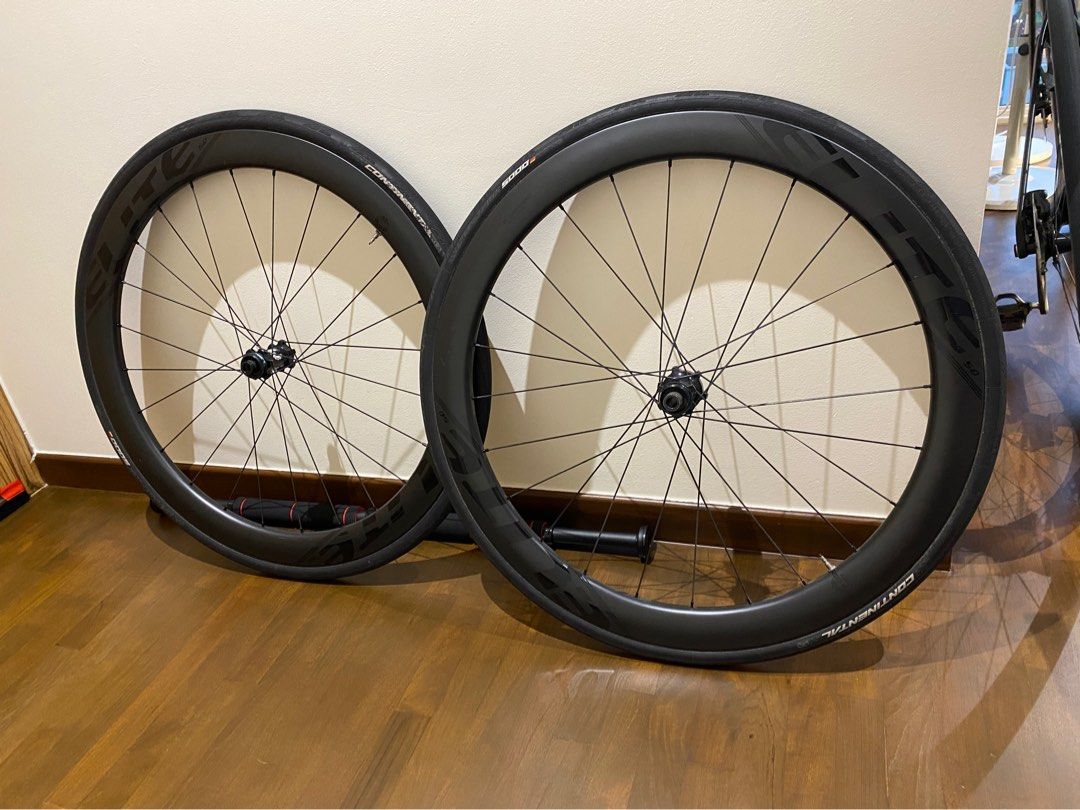 Elite Wheels Marvel Carbon Disc 50mm Wheelset, Sports Equipment
