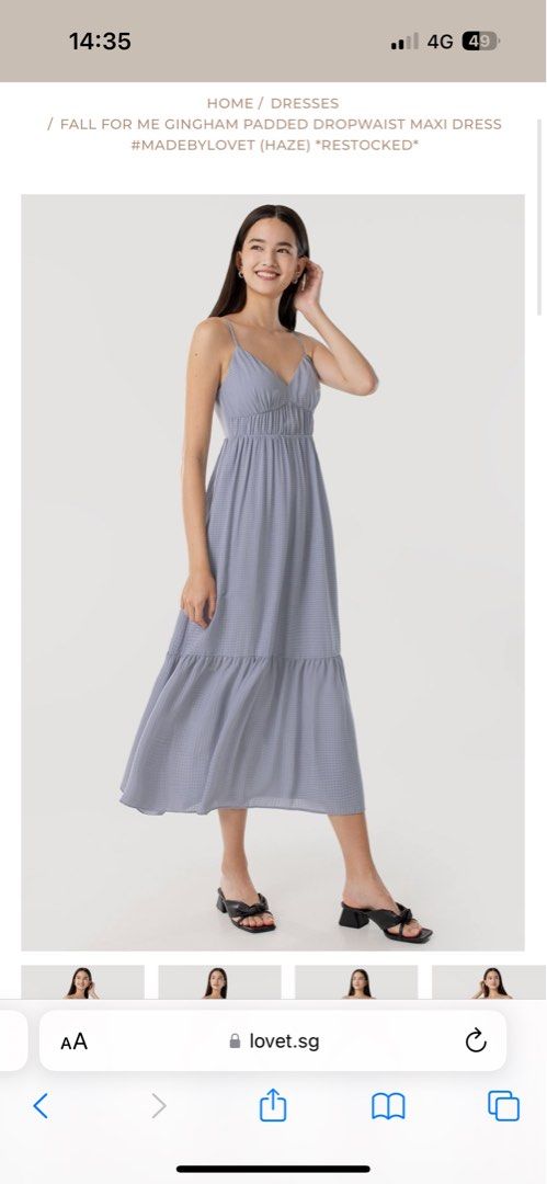 SECOND SKIN PADDED RIBBED CAMI MAXI DRESS (STORM GREY)