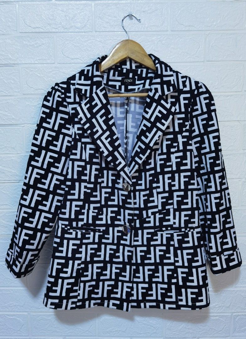 Fendi blazer monogram Luxury Apparel on Carousell