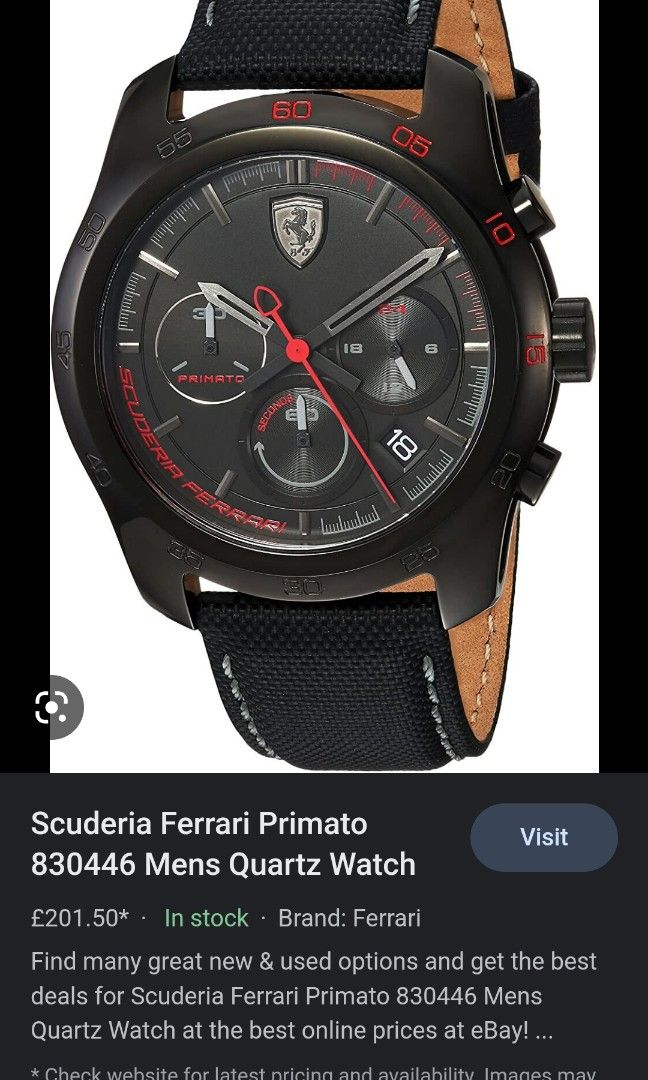 Ferrari primato with mod strap, Men's Fashion, Watches & Accessories ...