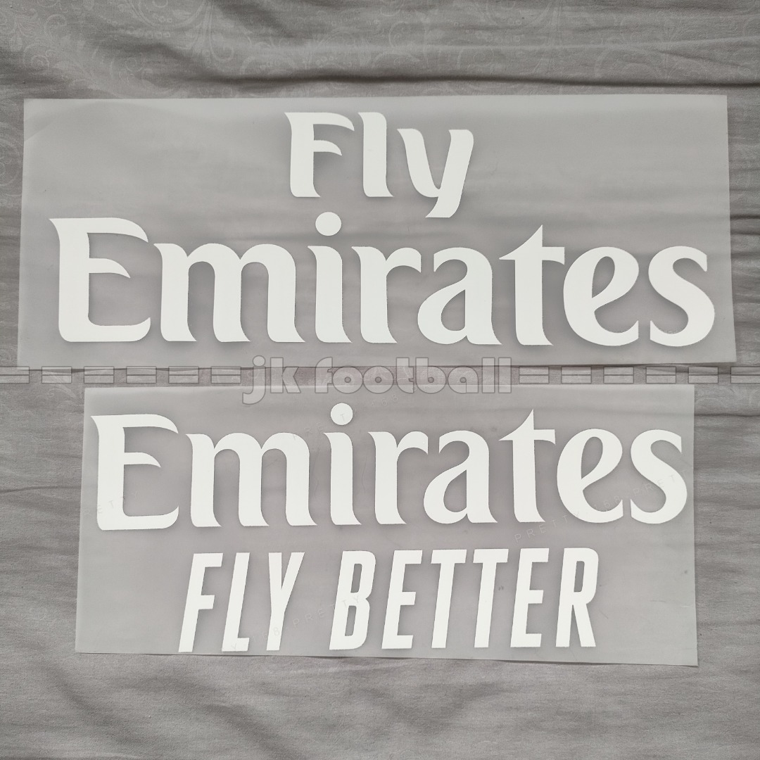 Fly Emirates Fly Better Sponsor Logo Print, Men's Fashion, Activewear ...
