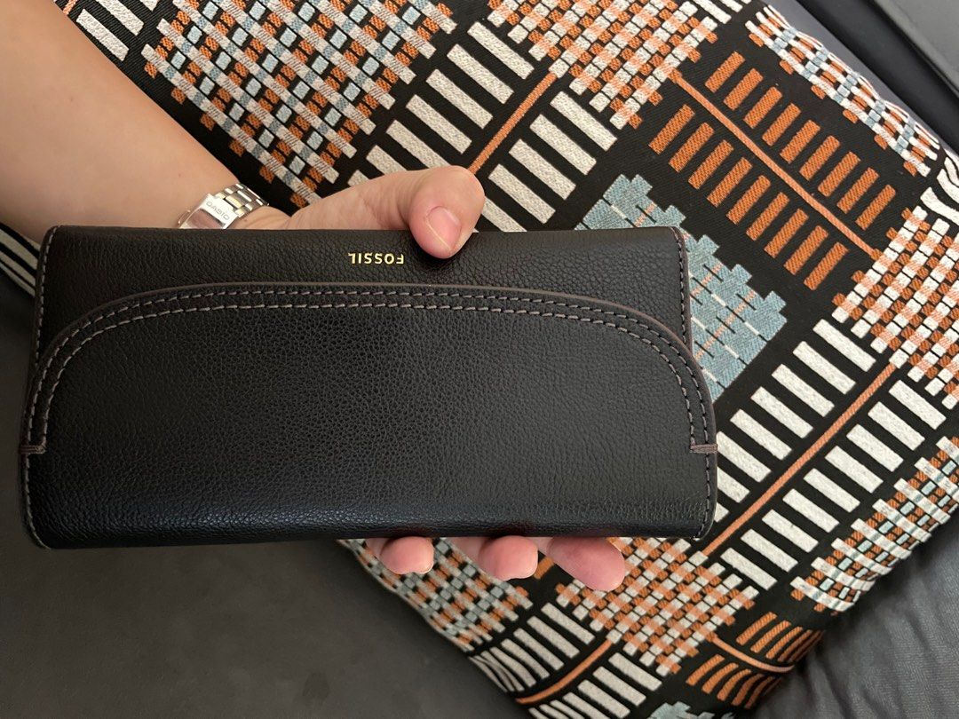 FOSSIL CLEO CLUTCH WALLET BLACK