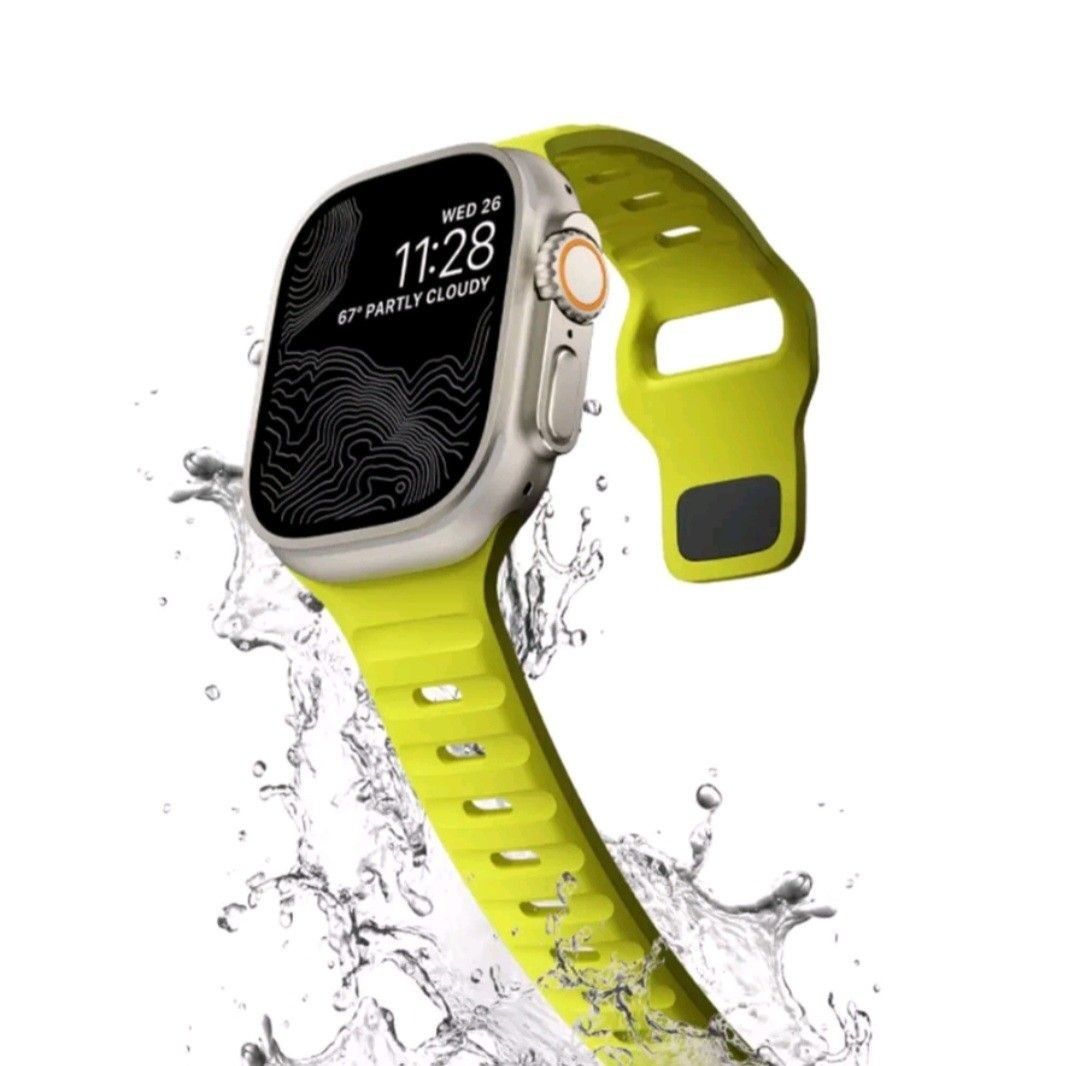 FREE Apple Watch Series 2 3 4 5 6 7 8 SE Ultra 38mm 40mm 41mm 42mm 44mm 45mm 49mm Rugged Silicone Sport Strap