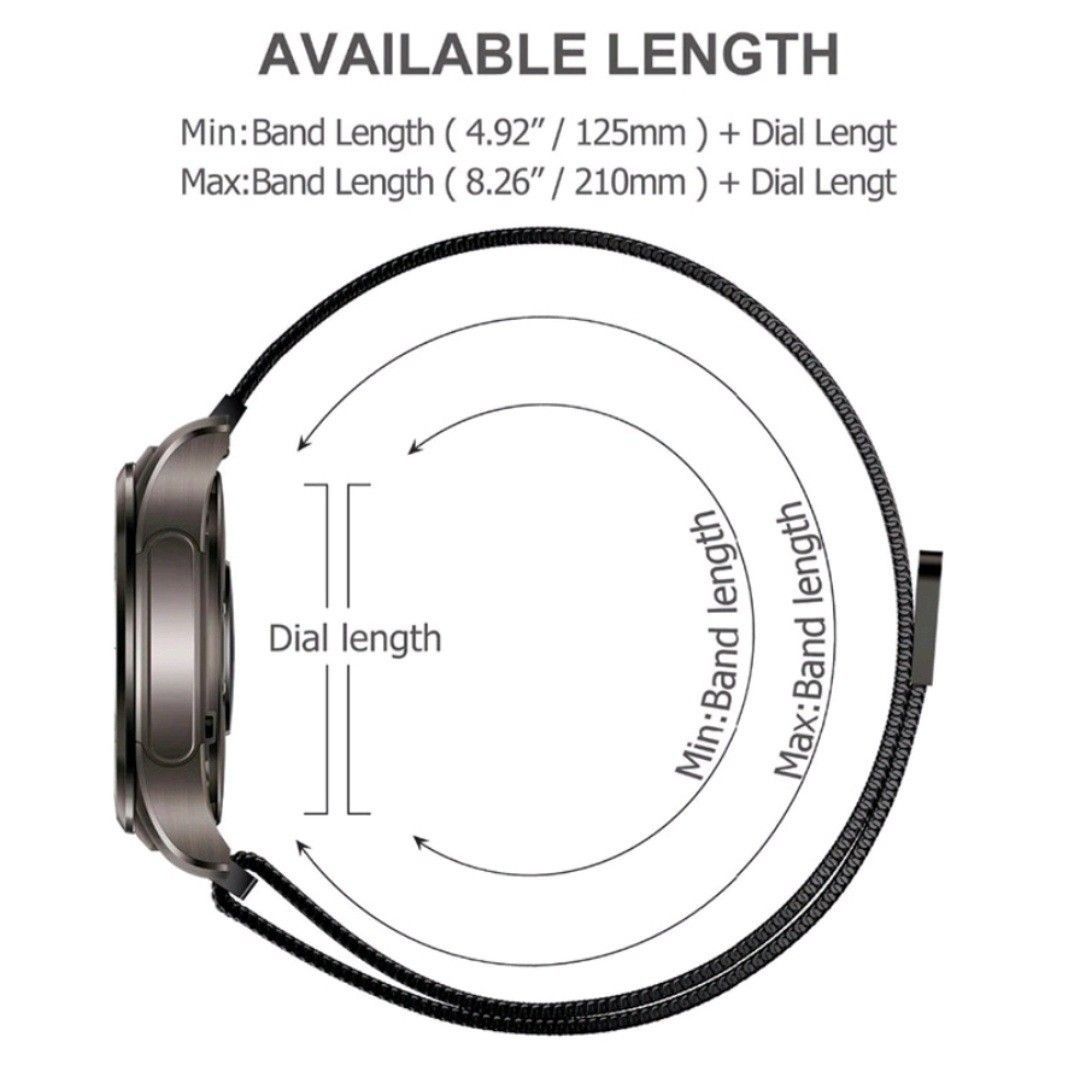 Galaxy watch strap on sale length