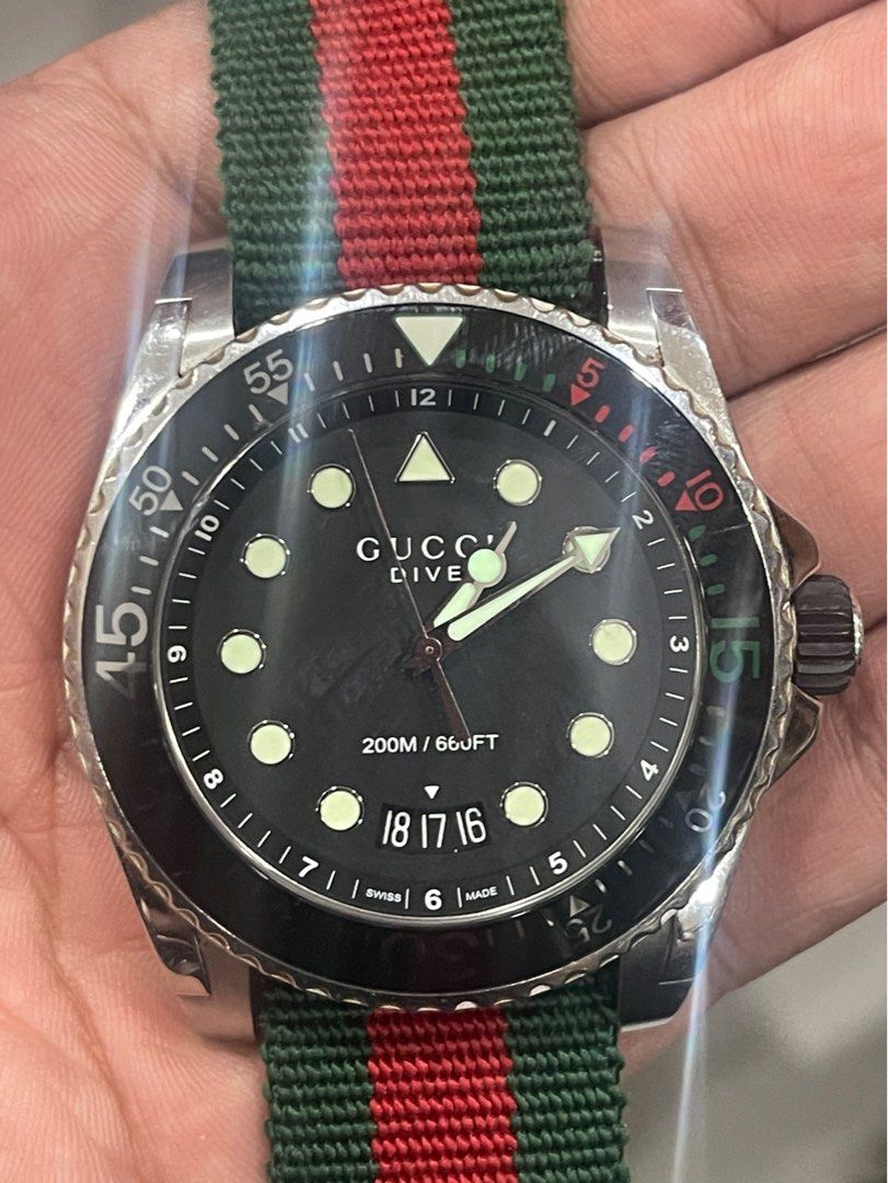 FS FT Layaway Payment Option Gucci Dive Watch Ceramic Bezel Quartz 43 44mm Case Size unit and presentation box very good condition