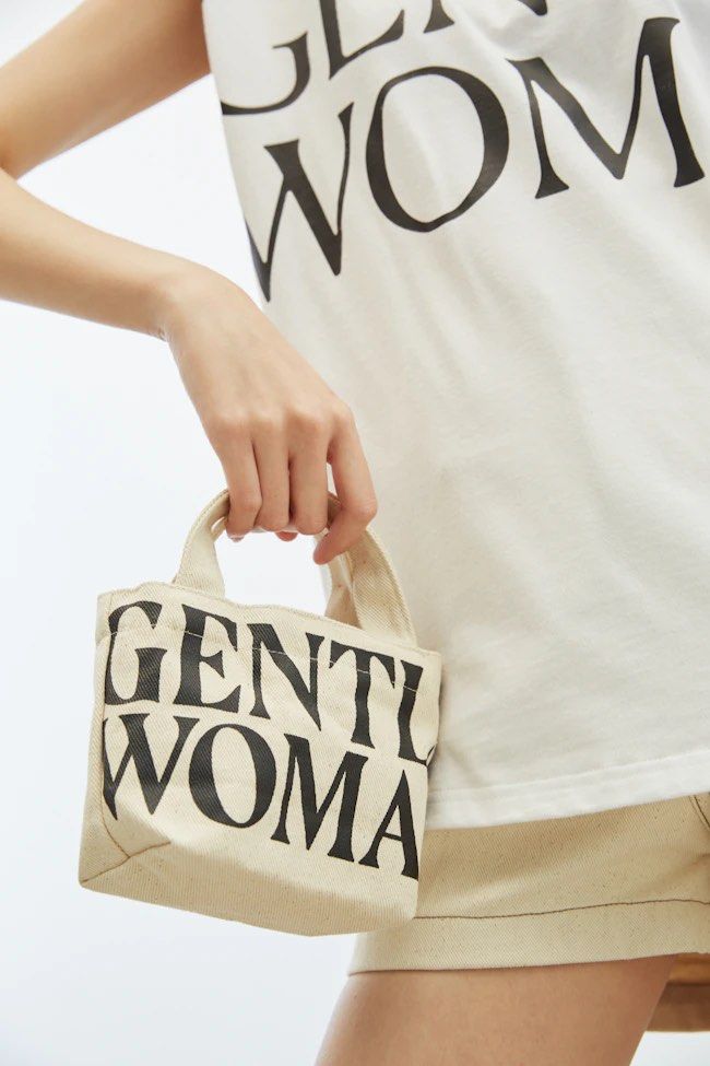 Gentlewoman mini tote bag (黑色/米色), 女裝, 手袋及銀包, Tote Bags - Carousell