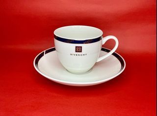 Givenchy cup and saucer set of 5 with box