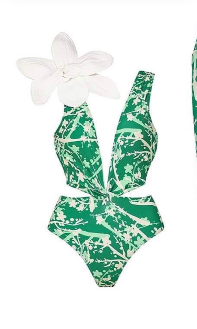 Green One Piece Swimsuit on Carousell